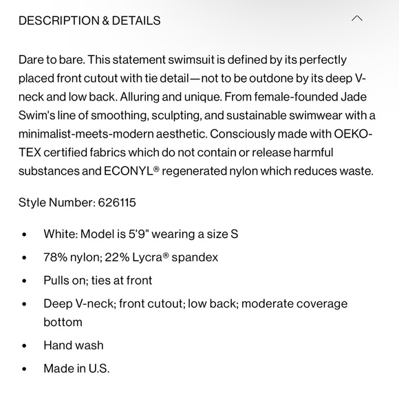 Jade Cava One-Piece Swimsuit - Picture 6 of 6